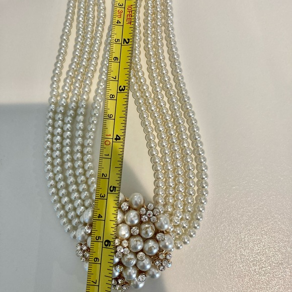 STATEMENT Necklace. Faux PEARLS with PENDANT. BEAUTIFUL STUNNING - Picture 16 of 16